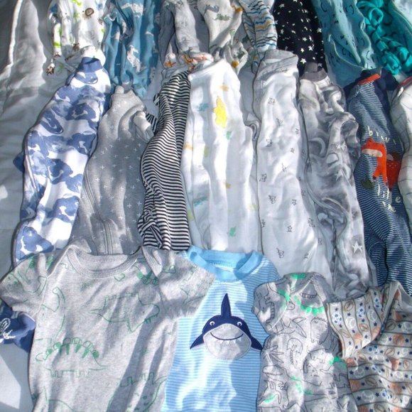 Tons of cute Baby Boy Newborn 0-3, 3 mo Spring Clothes Lot bundle!! - Picture 1 of 8